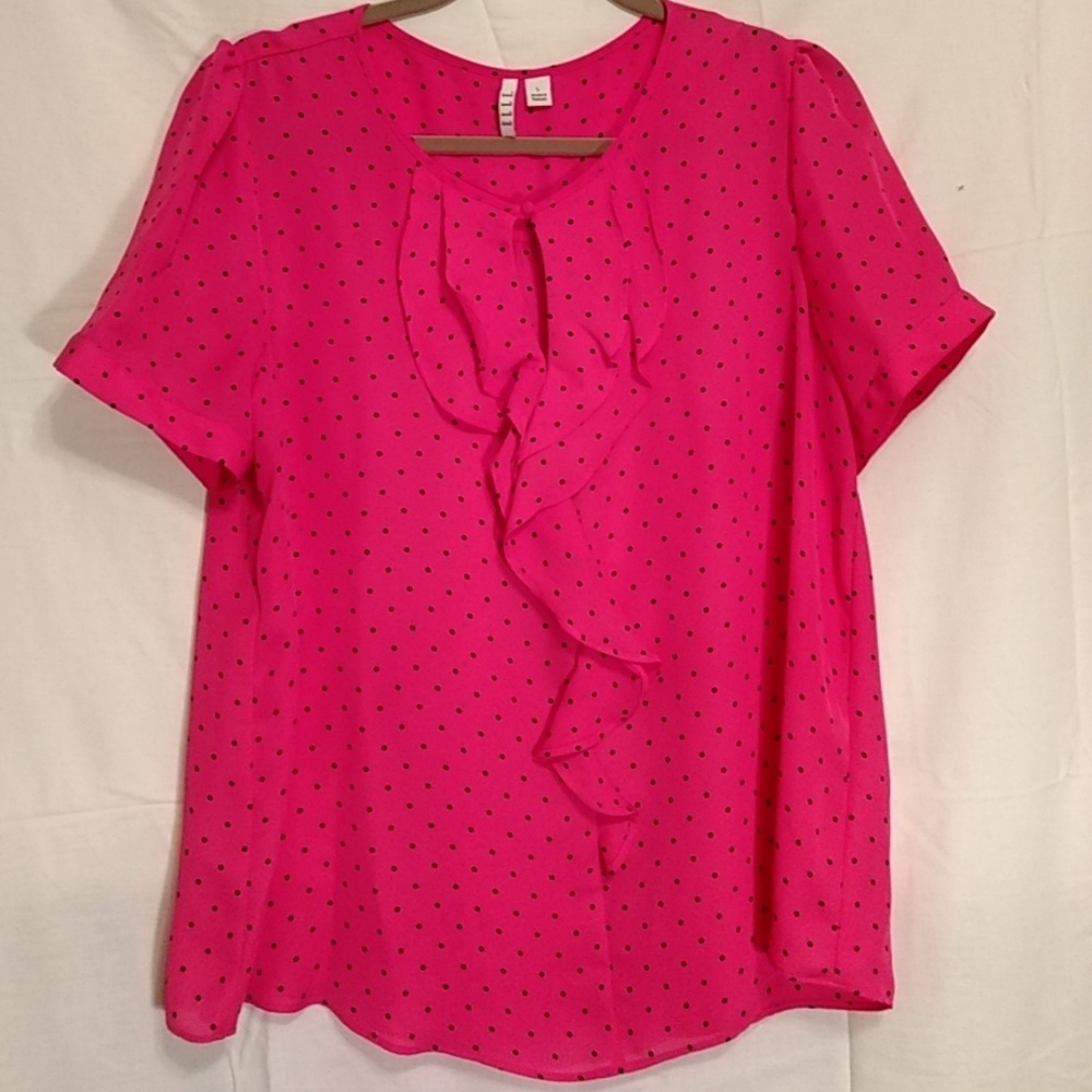 Pink woth black dots blouse